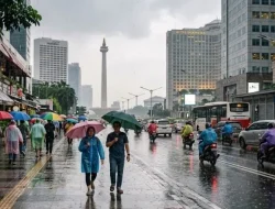 Jakarta Diguyur Hujan Ringan Hari Ini Sejumlah Wilayah Berpotensi Lebat
